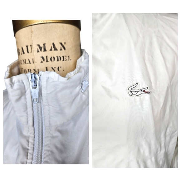 Vintage Lacoste | Albino Gator Logo | Nylon | Windbreaker | White | 90s Vtg - Picture 13 of 16
